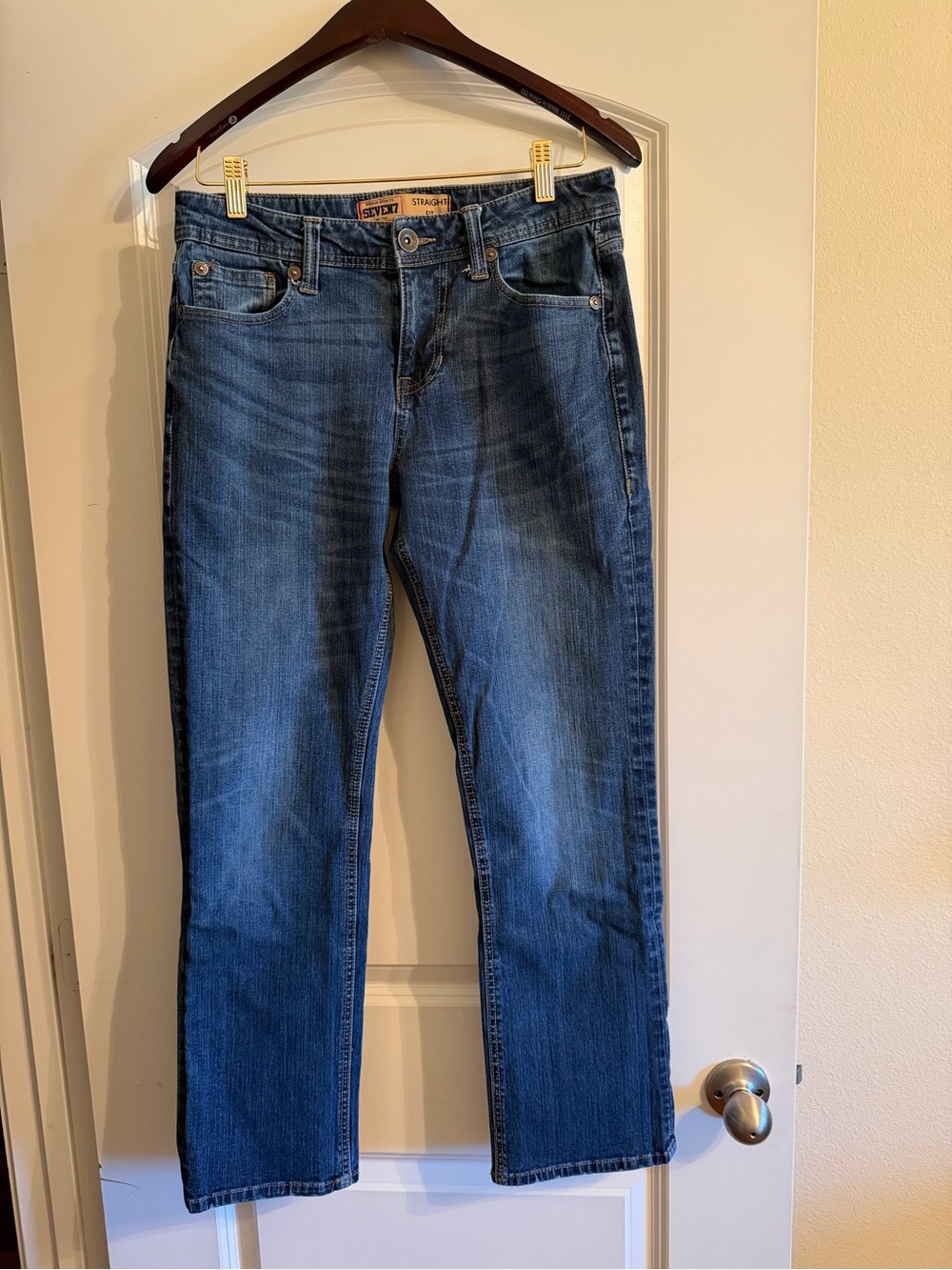 Seven7 Men's Medium Blue Straight Jeans